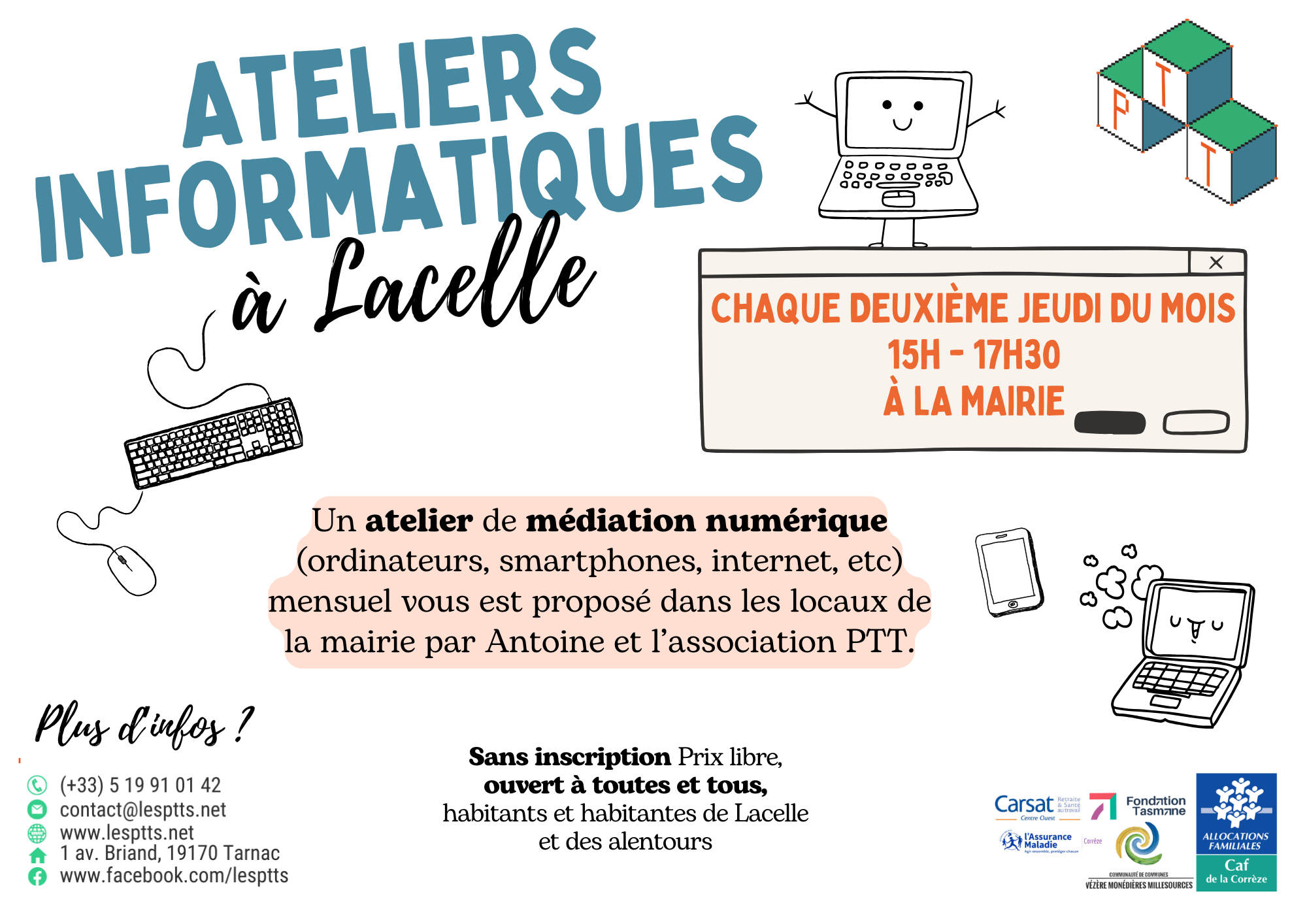 Ateliers numériques hebdomadaires à Lacelle