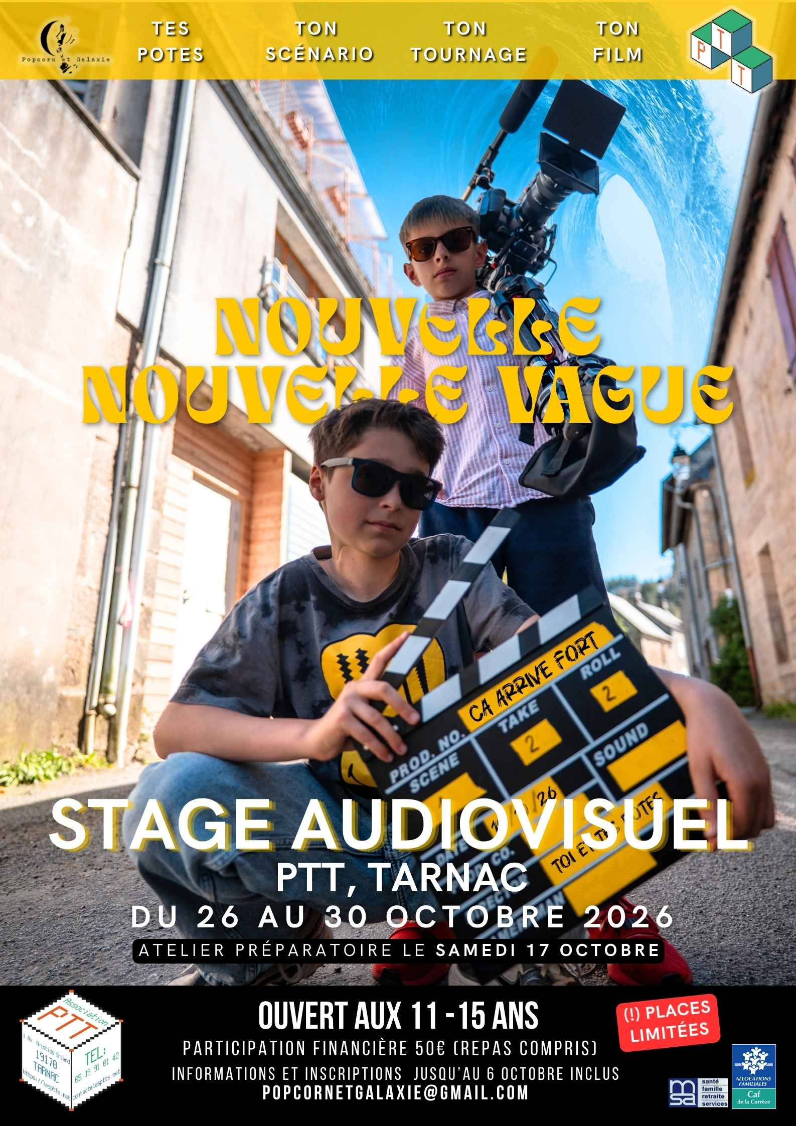 Stage audio-visuel ados - Réalise ton court-métrage de A à Z !